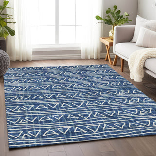 Piper Looms Mayfield Bohemian AMF730 Navy Machine Washable Area Rug Lifestyle Image Feature