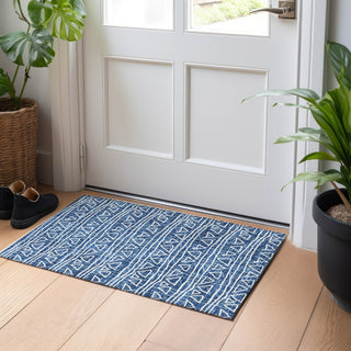 Piper Looms Mayfield Bohemian AMF730 Navy Machine Washable Area Rug Scatter Lifestyle Image Feature