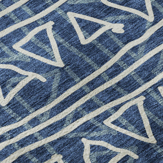 Piper Looms Mayfield Bohemian AMF730 Navy Machine Washable Area Rug Swatch Image
