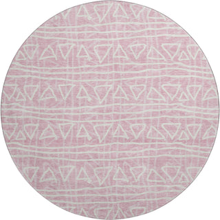 Piper Looms Mayfield Bohemian AMF730 Pink Machine Washable Area Rug Round Main Image