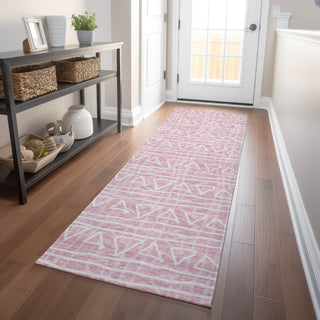 Piper Looms Mayfield Bohemian AMF730 Pink Machine Washable Area Rug Runner Lifestyle Image Feature