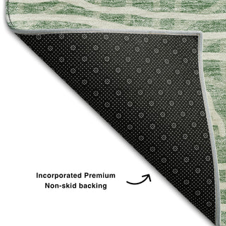 Piper Looms Mayfield Bohemian AMF730 Sage Machine Washable Area Rug Backing Image