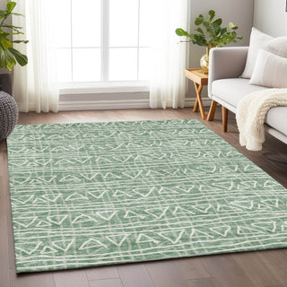 Piper Looms Mayfield Bohemian AMF730 Sage Machine Washable Area Rug Lifestyle Image Feature
