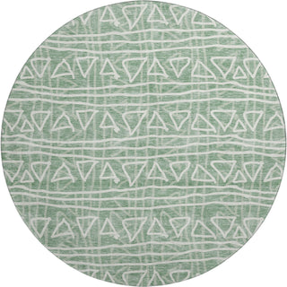 Piper Looms Mayfield Bohemian AMF730 Sage Machine Washable Area Rug Round Main Image