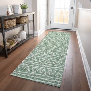 Piper Looms Mayfield Bohemian AMF730 Sage Machine Washable Area Rug Runner Lifestyle Image Feature