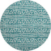 Piper Looms Mayfield Bohemian AMF730 Teal Machine Washable Area Rug Round Main Image