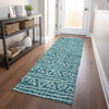 Piper Looms Mayfield Bohemian AMF730 Teal Machine Washable Area Rug Runner Lifestyle Image Feature