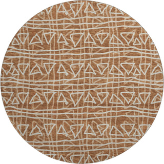 Piper Looms Mayfield Bohemian AMF730 Terracotta Machine Washable Area Rug Round Main Image