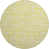 Piper Looms Mayfield Bohemian AMF730 Yellow Machine Washable Area Rug Round Main Image