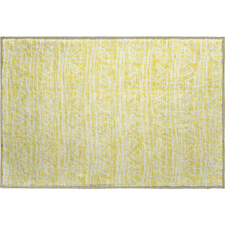Piper Looms Mayfield Bohemian AMF730 Yellow Machine Washable Area Rug Scatter Main Image