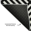 Piper Looms Mayfield Geometric AMF731 Black Machine Washable Area Rug Backing Image