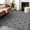 Piper Looms Mayfield Geometric AMF731 Black Machine Washable Area Rug Lifestyle Image Feature