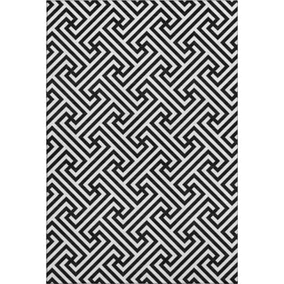 Piper Looms Mayfield Geometric AMF731 Black Machine Washable Area Rug main image