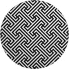 Piper Looms Mayfield Geometric AMF731 Black Machine Washable Area Rug Round Main Image