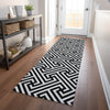 Piper Looms Mayfield Geometric AMF731 Black Machine Washable Area Rug Runner Lifestyle Image Feature