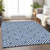 Piper Looms Mayfield Geometric AMF731 Blue Machine Washable Area Rug Lifestyle Image Feature