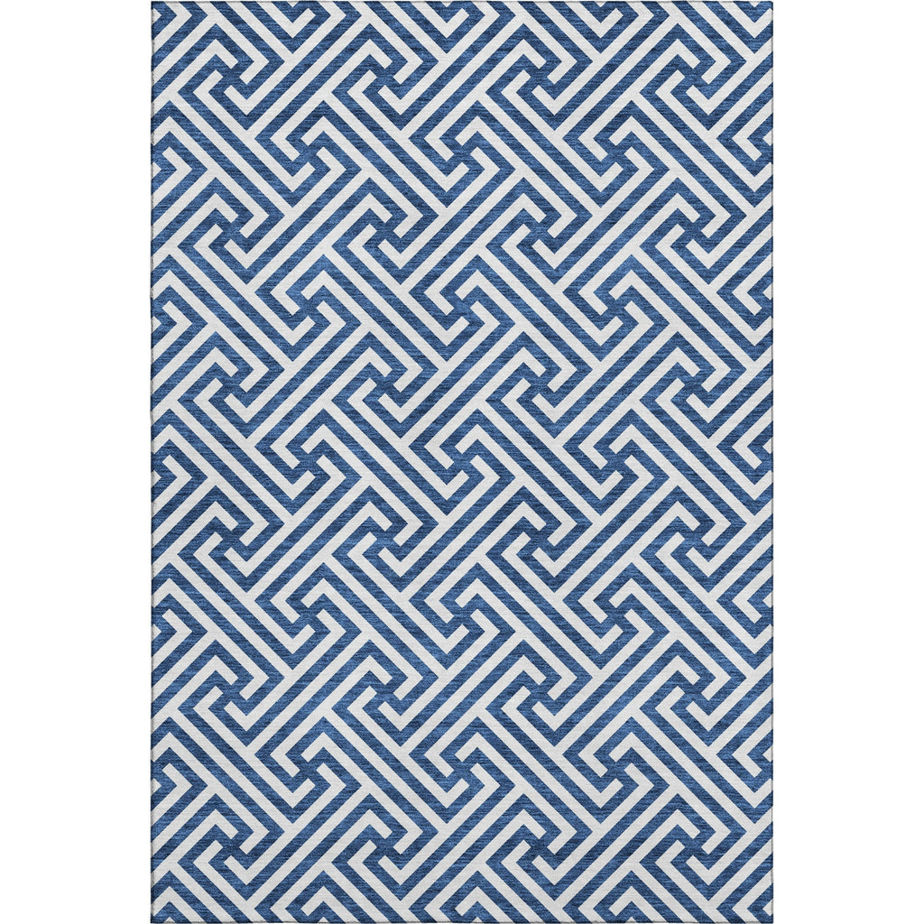 Piper Looms Mayfield Geometric AMF731 Blue Machine Washable Area Rug main image