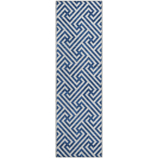 Piper Looms Mayfield Geometric AMF731 Blue Machine Washable Area Rug Runner Main Image