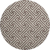 Piper Looms Mayfield Geometric AMF731 Brown Machine Washable Area Rug Round Main Image