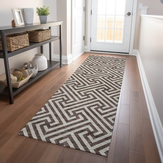 Piper Looms Mayfield Geometric AMF731 Brown Machine Washable Area Rug Runner Lifestyle Image Feature
