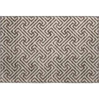 Piper Looms Mayfield Geometric AMF731 Brown Machine Washable Area Rug Scatter Main Image