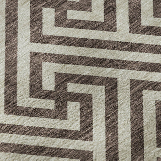Piper Looms Mayfield Geometric AMF731 Brown Machine Washable Area Rug Swatch Image