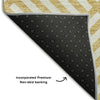 Piper Looms Mayfield Geometric AMF731 Gold Machine Washable Area Rug Backing Image