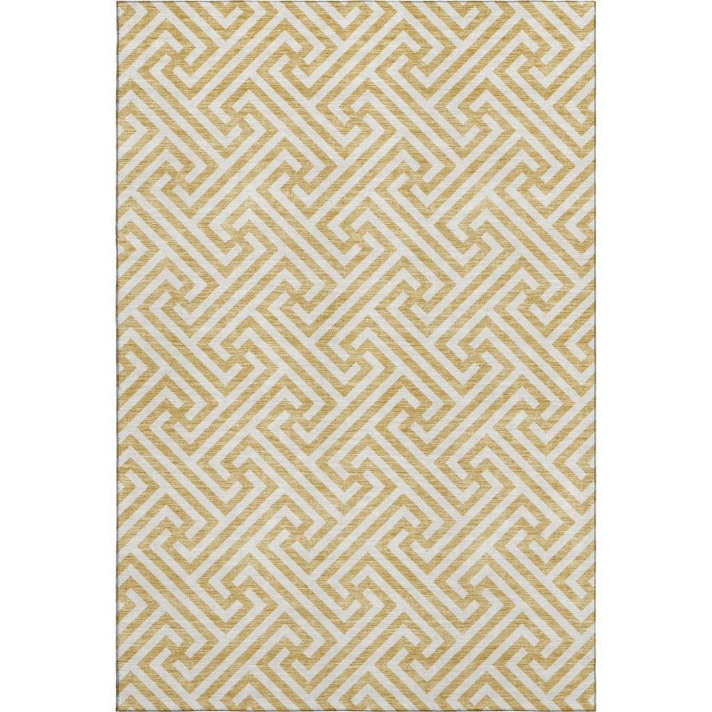Piper Looms Mayfield Geometric AMF731 Gold Machine Washable Area Rug main image