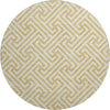 Piper Looms Mayfield Geometric AMF731 Gold Machine Washable Area Rug Round Main Image