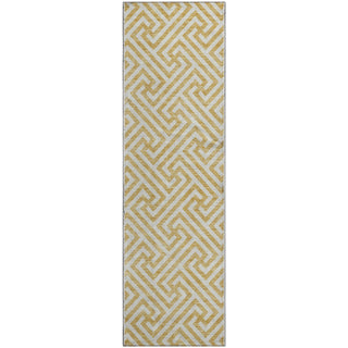 Piper Looms Mayfield Geometric AMF731 Gold Machine Washable Area Rug Runner Main Image