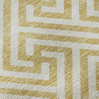 Piper Looms Mayfield Geometric AMF731 Gold Machine Washable Area Rug Swatch Image
