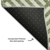 Piper Looms Mayfield Geometric AMF731 Green Machine Washable Area Rug Backing Image