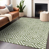 Piper Looms Mayfield Geometric AMF731 Green Machine Washable Area Rug Lifestyle Image Feature