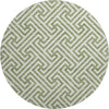 Piper Looms Mayfield Geometric AMF731 Green Machine Washable Area Rug Round Main Image