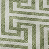Piper Looms Mayfield Geometric AMF731 Green Machine Washable Area Rug Swatch Image