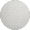 Piper Looms Mayfield Geometric AMF731 Ivory Machine Washable Area Rug Round Main Image