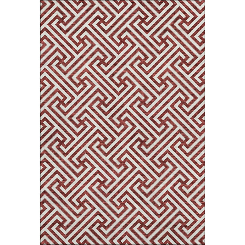 Piper Looms Mayfield Geometric AMF731 Merlot Machine Washable Area Rug main image