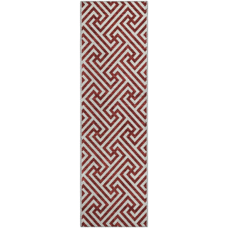 Piper Looms Mayfield Geometric AMF731 Merlot Machine Washable Area Rug Runner Main Image