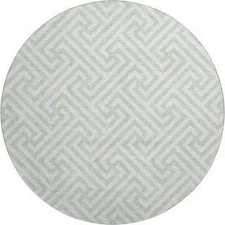 Piper Looms Mayfield Geometric AMF731 Mint Machine Washable Area Rug Round Main Image