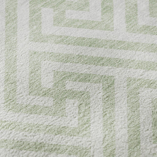 Piper Looms Mayfield Geometric AMF731 Mint Machine Washable Area Rug Swatch Image