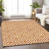 Piper Looms Mayfield Geometric AMF731 Orange Machine Washable Area Rug Lifestyle Image Feature