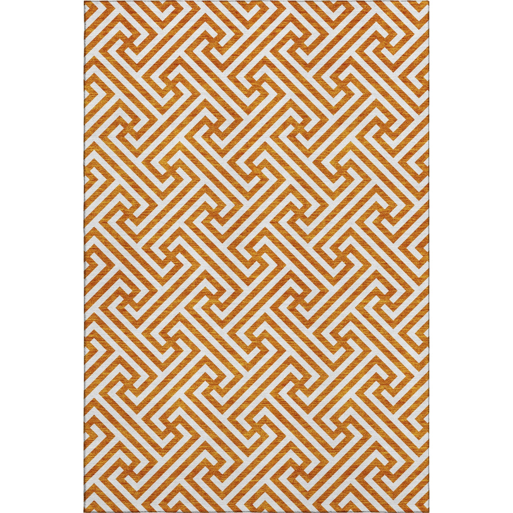 Piper Looms Mayfield Geometric AMF731 Orange Machine Washable Area Rug main image