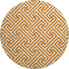 Piper Looms Mayfield Geometric AMF731 Orange Machine Washable Area Rug Round Main Image