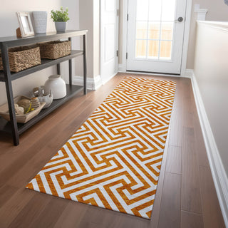 Piper Looms Mayfield Geometric AMF731 Orange Machine Washable Area Rug Runner Lifestyle Image Feature