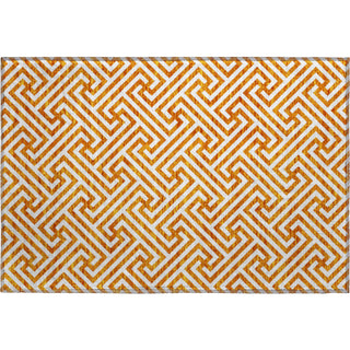 Piper Looms Mayfield Geometric AMF731 Orange Machine Washable Area Rug Scatter Main Image