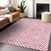 Piper Looms Mayfield Geometric AMF731 Pink Machine Washable Area Rug Lifestyle Image Feature