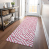 Piper Looms Mayfield Geometric AMF731 Pink Machine Washable Area Rug Runner Lifestyle Image Feature
