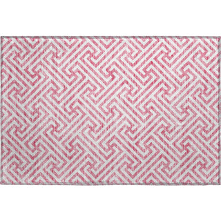 Piper Looms Mayfield Geometric AMF731 Pink Machine Washable Area Rug Scatter Main Image