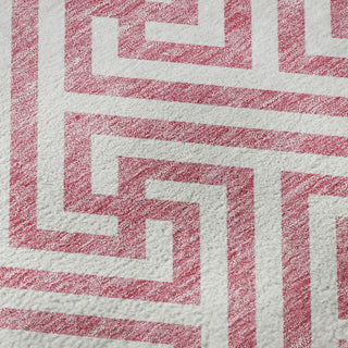 Piper Looms Mayfield Geometric AMF731 Pink Machine Washable Area Rug Swatch Image