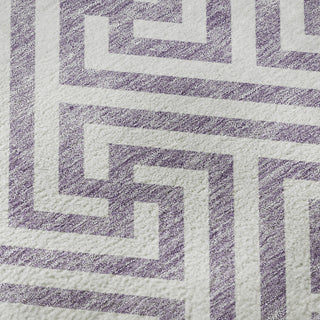 Piper Looms Mayfield Geometric AMF731 Purple Machine Washable Area Rug Swatch Image